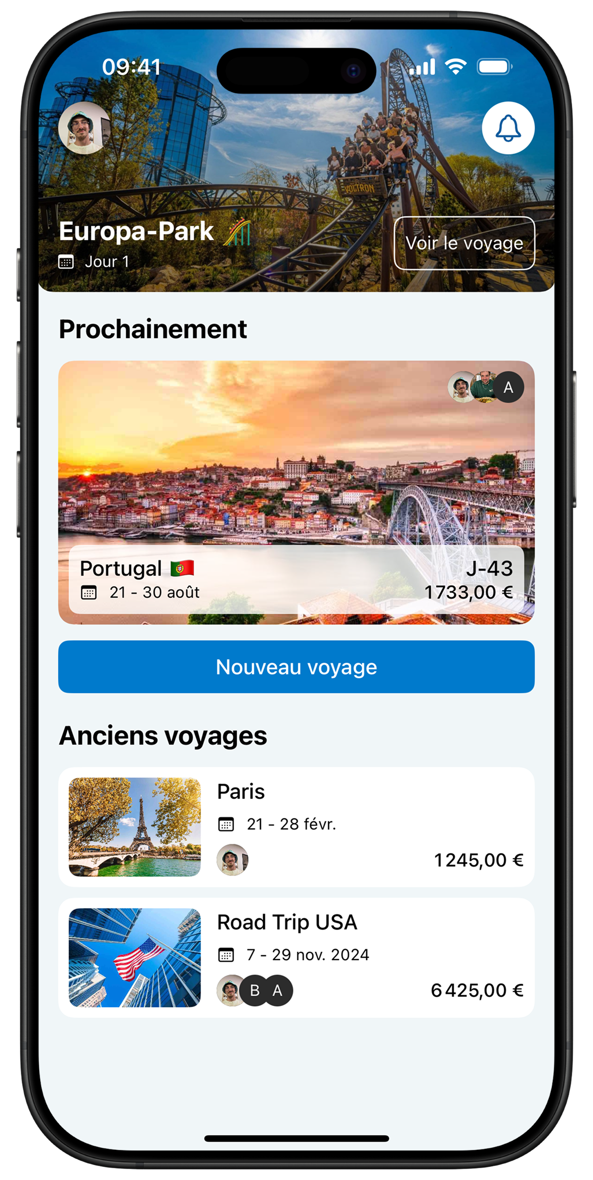 Page d'accueil de Trivel